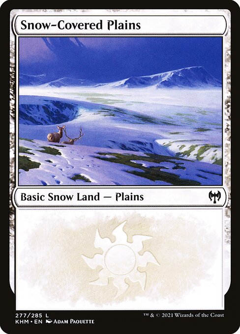 Snow-Covered Plains — Kaldheim #277, art by Adam Paquette