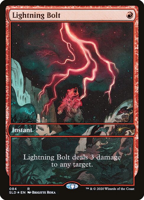 Lightning Bolt — Secret Lair Drop #84, art by Brigitte Roka