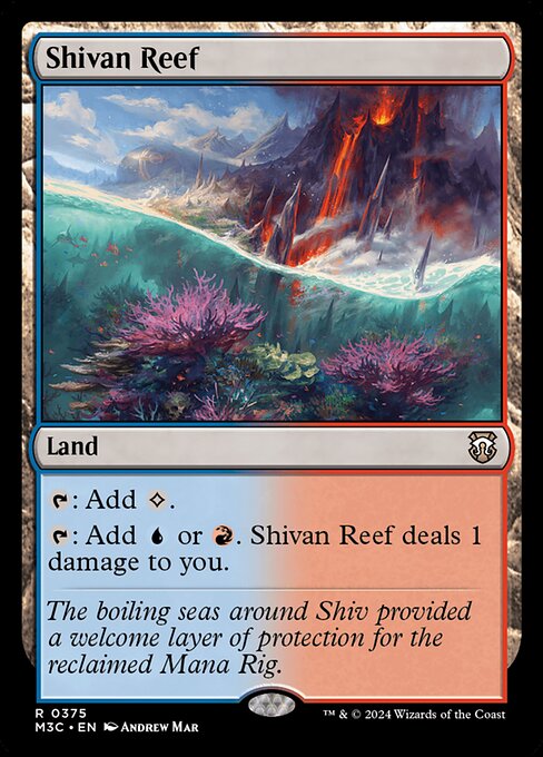 Shivan Reef — Modern Horizons 3 Commander #375, art by Andrew Mar