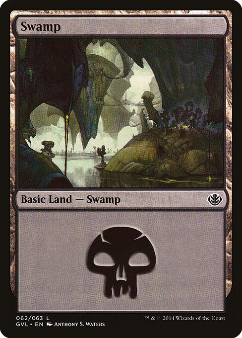 Swamp — Duel Decks Anthology: Garruk vs. Liliana #62, art by Anthony S. Waters