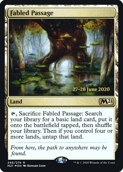Fabled Passage — Core Set 2021 Promos #246s, art by Howard Lyon