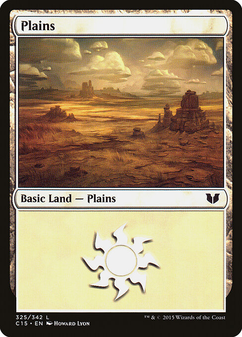 Plains — Commander 2015 #325, art by Howard Lyon