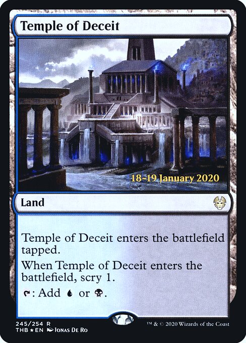 Temple of Deceit — Theros Beyond Death Promos #245s, art by Jonas De Ro