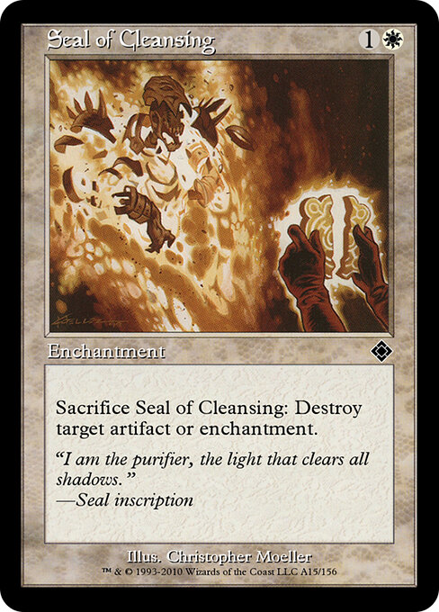 Seal of Cleansing — Magic Online Theme Decks #A15, art by Christopher Moeller