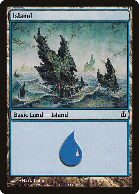 Island — Duel Decks: Ajani vs. Nicol Bolas #79, art by Mark Tedin