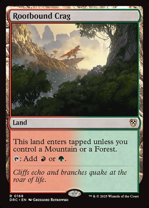Rootbound Crag — Aetherdrift Commander #168, art by Grzegorz Rutkowski
