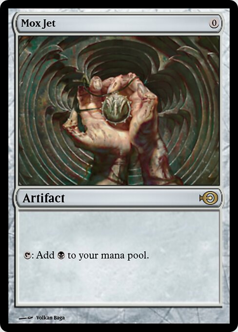Mox Jet — Magic Online Promos #46894, art by Volkan Baǵa