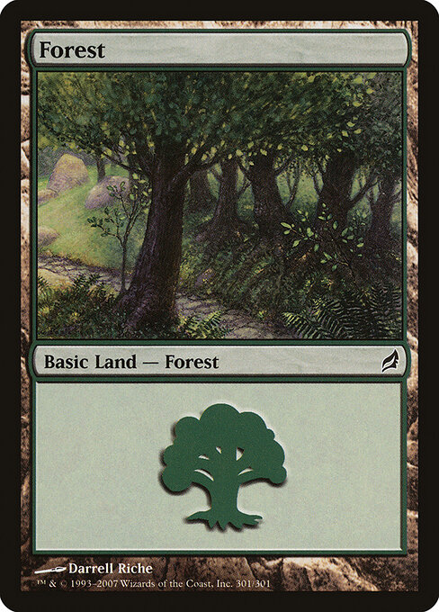 Forest — Lorwyn #301, art by Darrell Riche