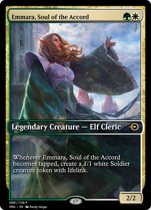Emmara, Soul of the Accord — Magic Online Promos #69951, art by Randy Vargas