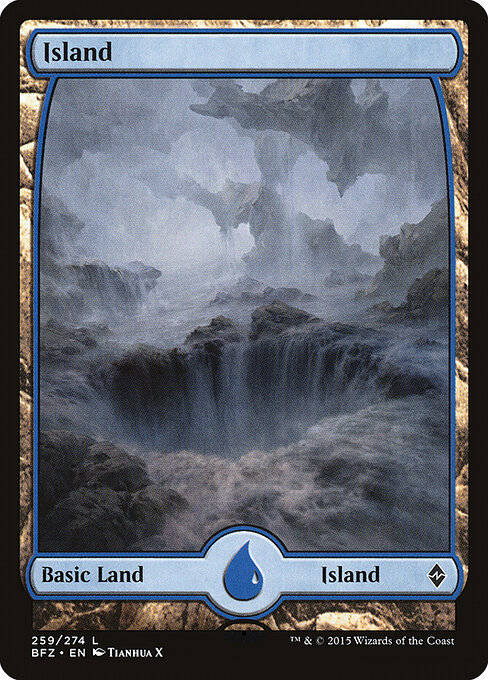Island — Battle for Zendikar #259, art by Tianhua X