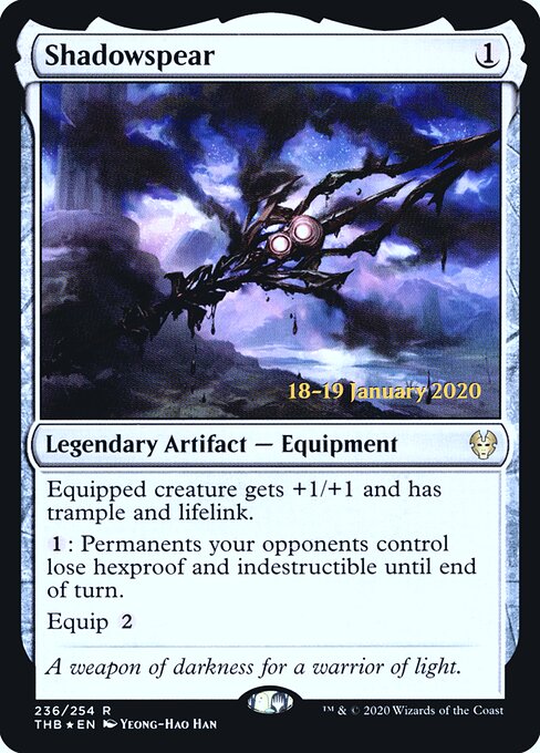 Shadowspear — Theros Beyond Death Promos #236s, art by Yeong-Hao Han