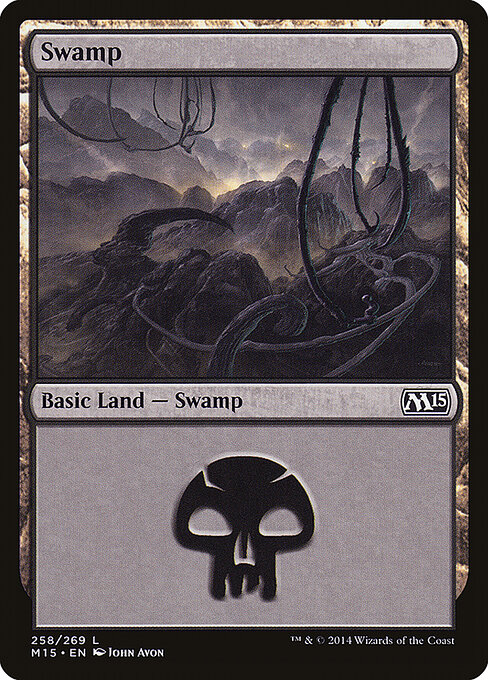 Swamp — Magic 2015 #258, art by John Avon