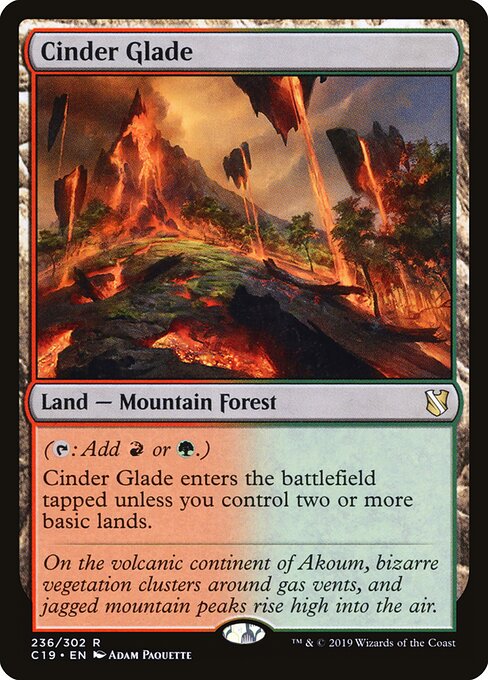 Cinder Glade — Commander 2019 #236, art by Adam Paquette