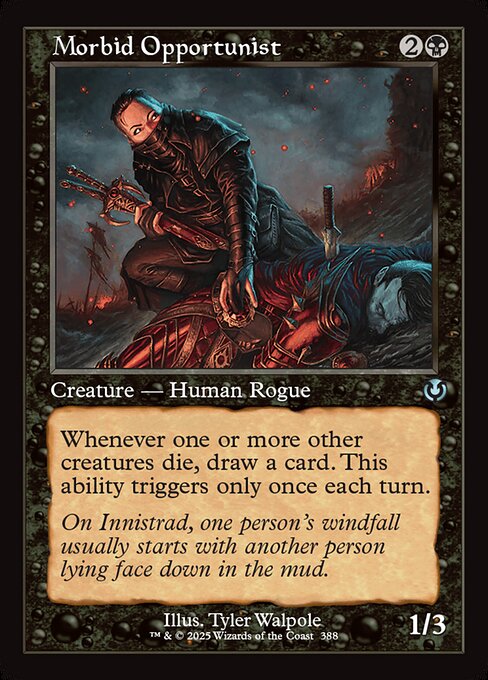 Morbid Opportunist — Innistrad Remastered #388, art by Tyler Walpole