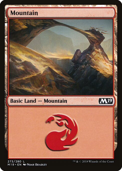 Mountain — Core Set 2019 #273, art by Noah Bradley