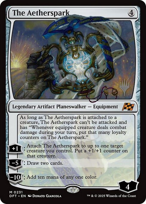 The Aetherspark — Aetherdrift Promos #231p, art by Donato Giancola