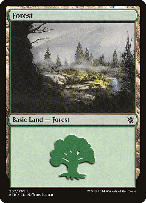 Forest — Khans of Tarkir #267, art by Titus Lunter