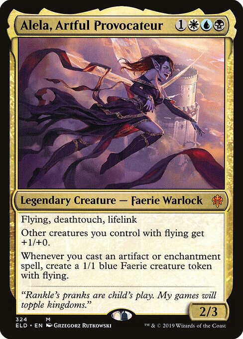 Alela, Artful Provocateur — Throne of Eldraine #324, art by Grzegorz Rutkowski