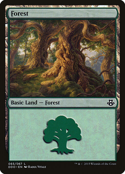 Forest — Duel Decks: Elspeth vs. Kiora #65, art by Raoul Vitale
