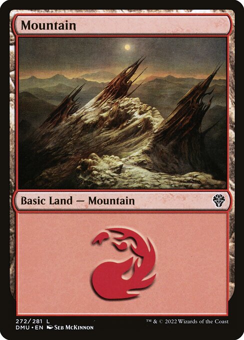 Mountain — Dominaria United #272, art by Seb McKinnon