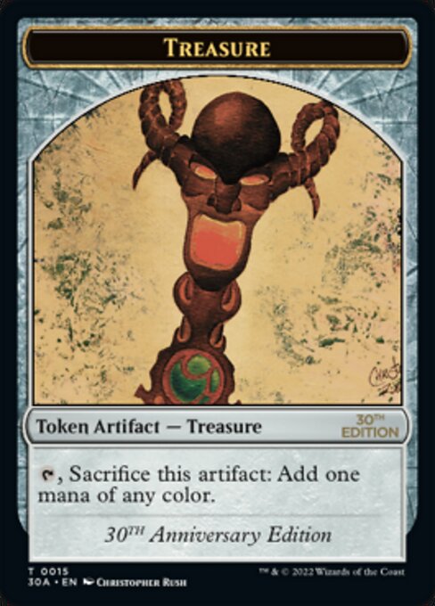 Treasure — 30th Anniversary Tokens #15, art by Christopher Rush