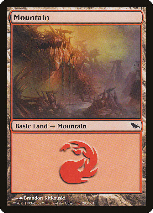 Mountain — Shadowmoor #295, art by Brandon Kitkouski
