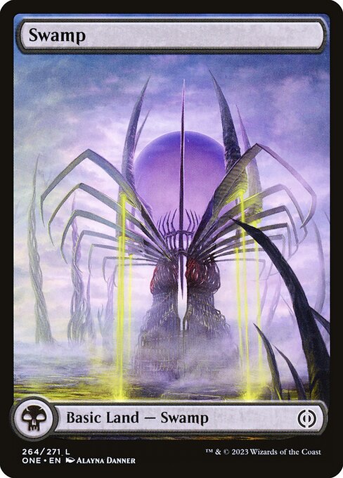 Swamp — Phyrexia: All Will Be One #264, art by Alayna Danner