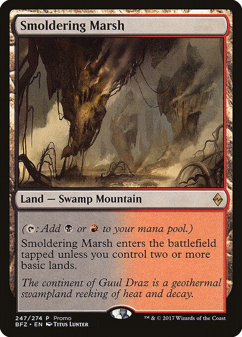 Smoldering Marsh — BFZ Standard Series #247, art by Titus Lunter