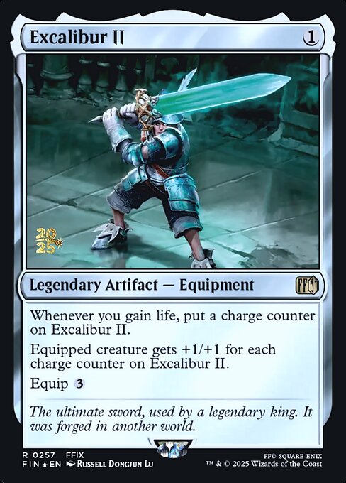 Excalibur II — Final Fantasy Promos #257s, art by Russell Dongjun Lu
