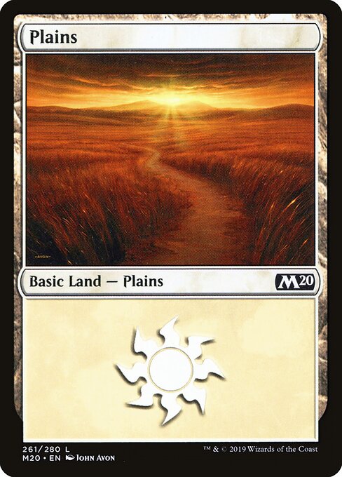 Plains — Core Set 2020 #261, art by John Avon