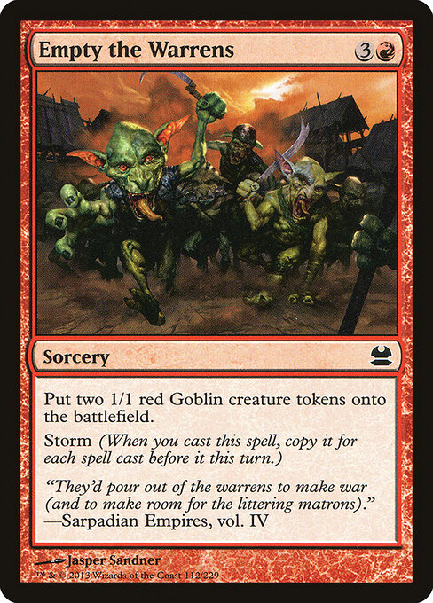 Empty the Warrens — Modern Masters #112, art by Jasper Sandner
