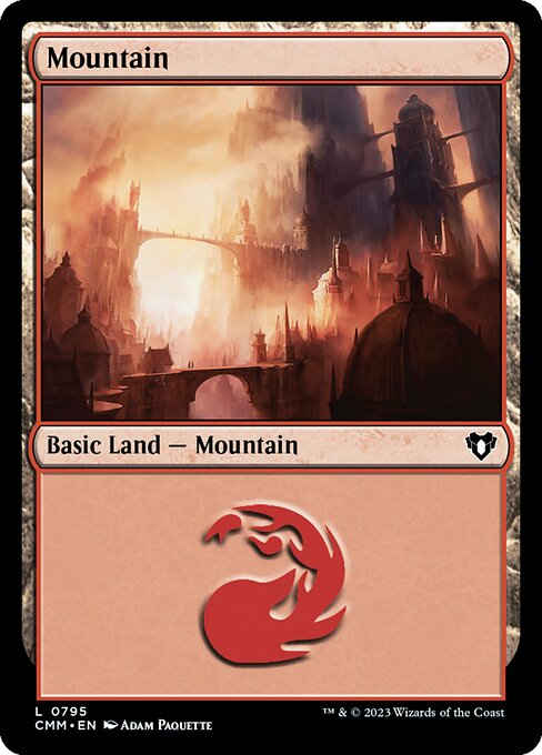 Mountain — Commander Masters #795, art by Adam Paquette