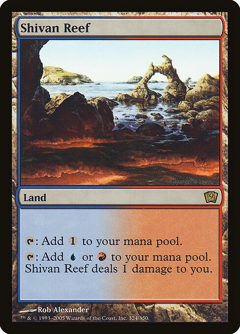 Shivan Reef — Ninth Edition #324★, art by Rob Alexander