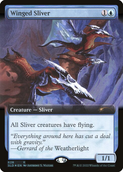 Winged Sliver — Secret Lair Drop #628, art by Anthony S. Waters