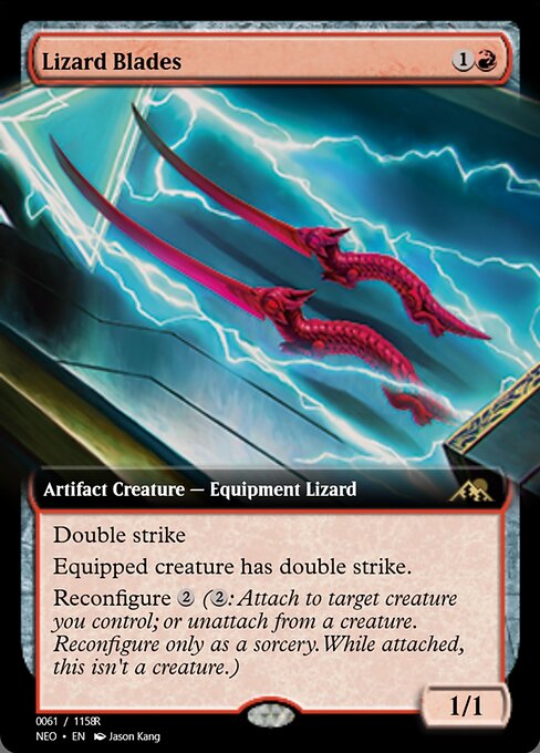 Lizard Blades — Magic Online Promos #97985, art by Jason Kang