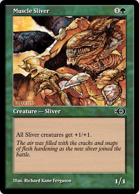 Muscle Sliver — Magic Online Promos #36034, art by Richard Kane Ferguson