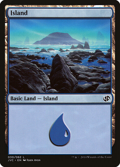 Island — Duel Decks Anthology: Jace vs. Chandra #30, art by John Avon