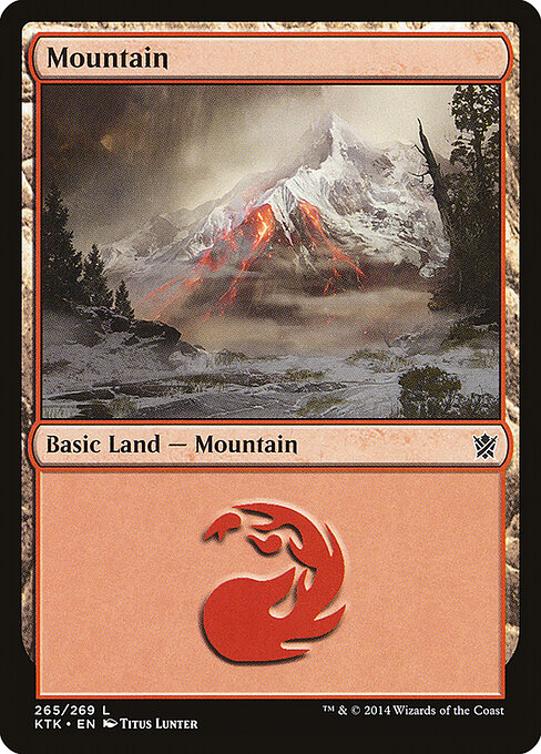 Mountain — Khans of Tarkir #265, art by Titus Lunter