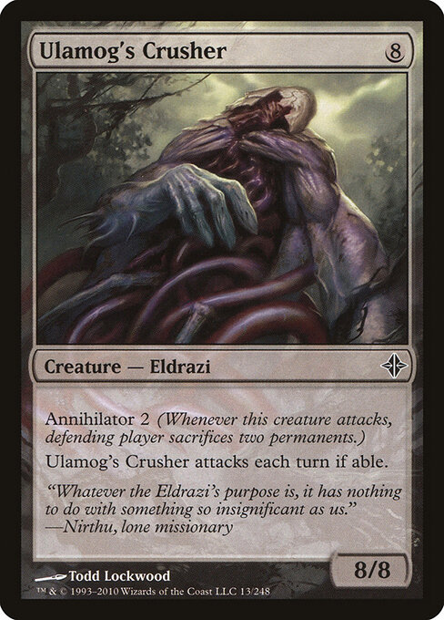 Ulamog's Crusher — Rise of the Eldrazi #13, art by Todd Lockwood
