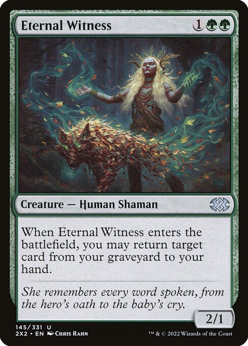 Eternal Witness — Double Masters 2022 #145, art by Chris Rahn