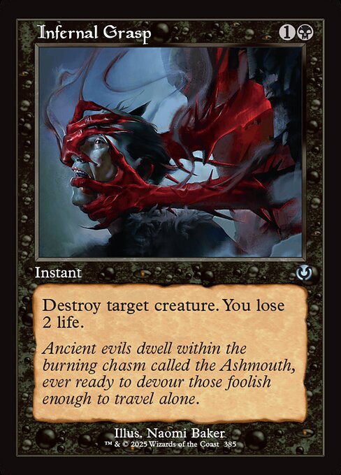 Infernal Grasp — Innistrad Remastered #385, art by Naomi Baker