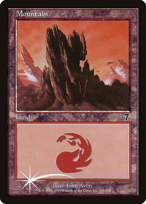 Mountain — Seventh Edition #340★, art by John Avon