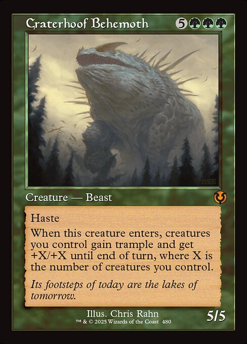 Craterhoof Behemoth — Innistrad Remastered #480, art by Chris Rahn