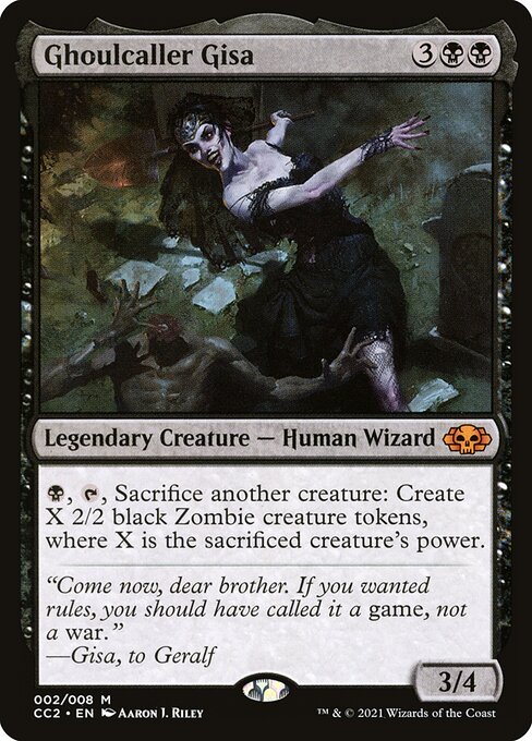 Ghoulcaller Gisa — Commander Collection: Black #2, art by Aaron J. Riley