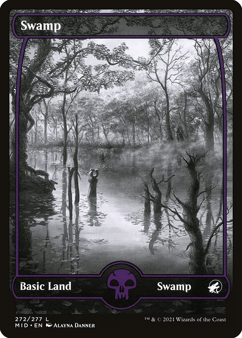 Swamp — Innistrad: Midnight Hunt #272, art by Alayna Danner