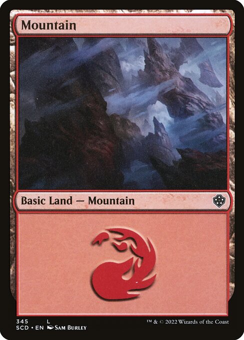 Mountain — Starter Commander Decks #345, art by Sam Burley