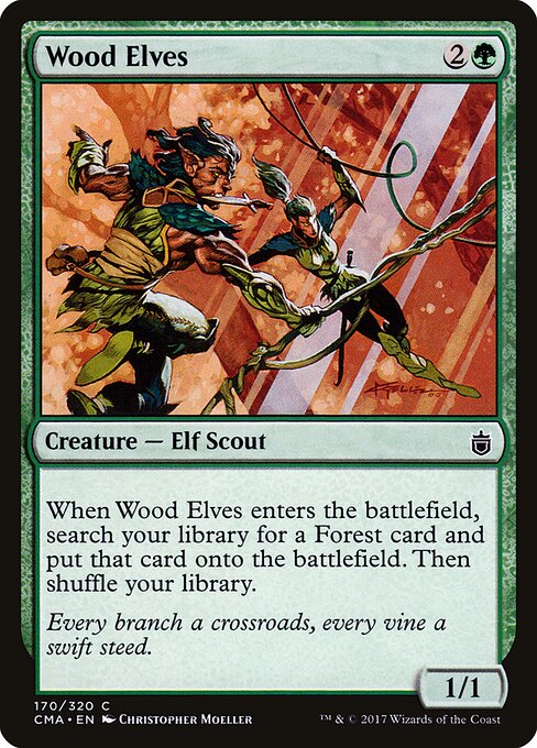 Wood Elves — Commander Anthology #170, art by Christopher Moeller