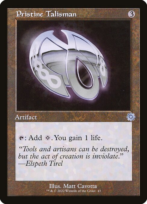 Pristine Talisman — The Brothers' War Retro Artifacts #43, art by Matt Cavotta