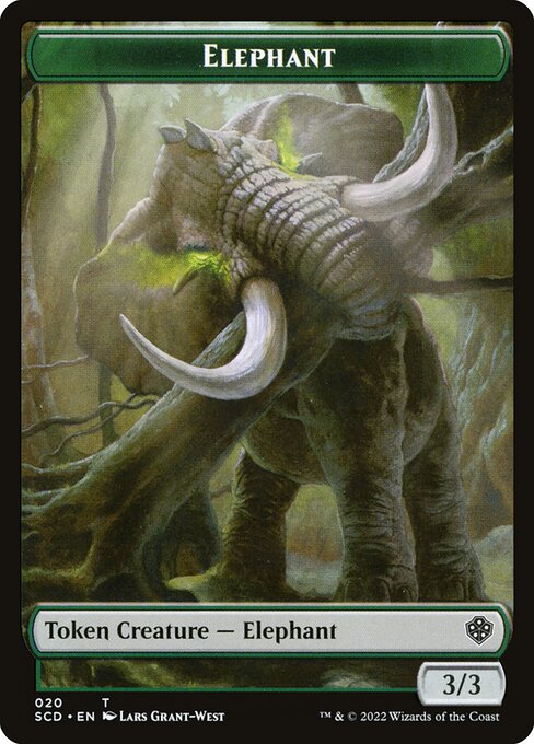Elephant — Starter Commander Deck Tokens #20, art by Lars Grant-West