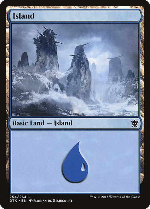 Island — Dragons of Tarkir #254, art by Florian de Gesincourt